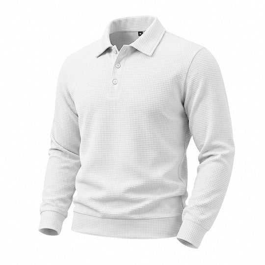 Herren Langarm-Polo aus Waffelpiqué mit Stretchkomfort Shop Nory