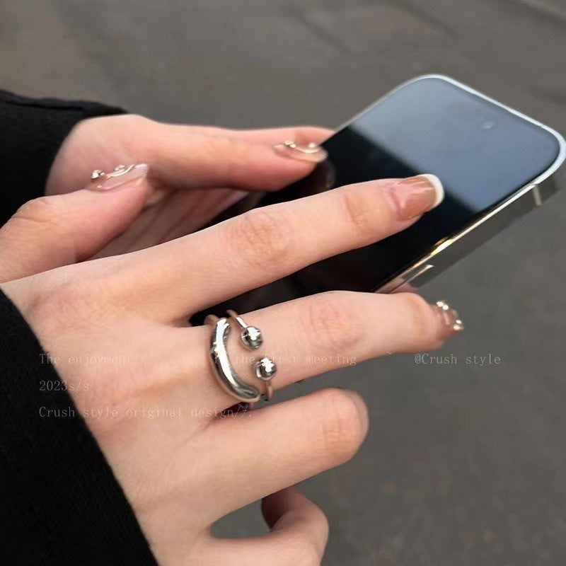 Damen Offener Ring mit modernem, skulpturalem Design Shop Nory