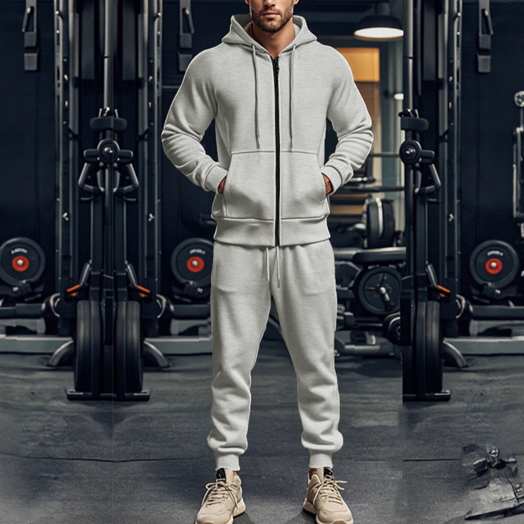 Herren Komplettes Sweatset mit Reißverschluss-Hoodie und tapered Jogginghose Shop Nory