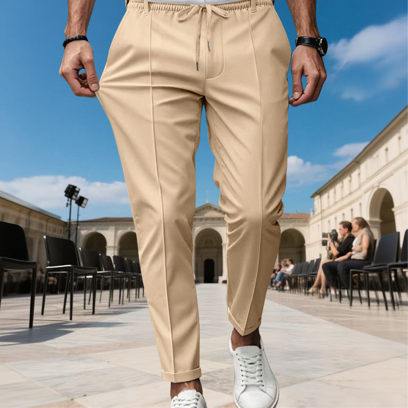 Herren moderne Chinohose mit bequemem elastischem Bund und praktischen Seitentaschen ShopNory
