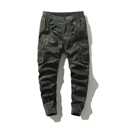 Herren Cargohhose im Joggerstil mit Camouflage‑Print, Elastischem Bund und Bündchen Shop Nory