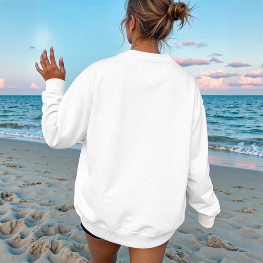 Damen nan Oversize-Sweatshirt mit maritimem Key-West Fischmotiv, dropped-Shoulder und weichem Baumwollmix Shop Nory