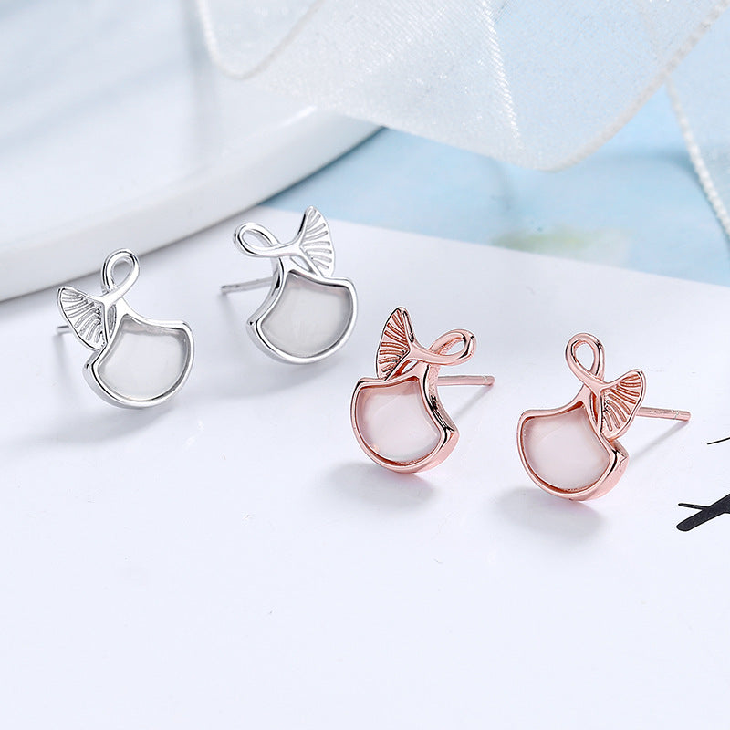 Damen Ohrstecker mit kunstvollem Fischschwanz-Design Shop Nory