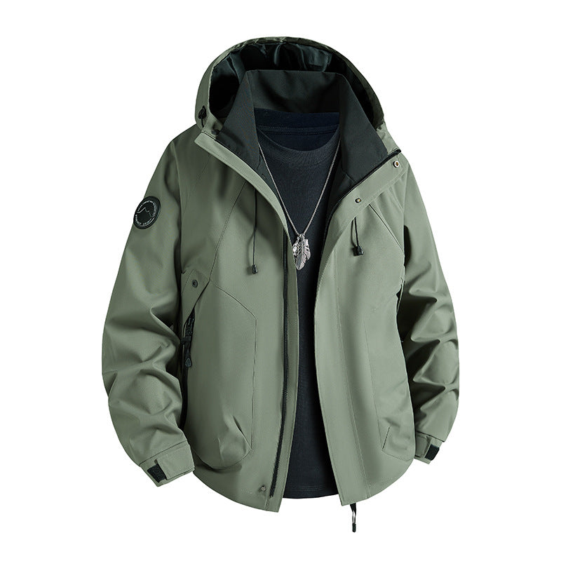 Herren wasserdichte Softshelljacke mit Kapuze und Fleece-Innenfutter Shop Nory