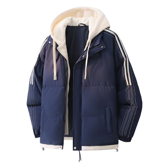 Damen Modische Steppjacke mit Kapuze und Innensweater Shop Nory