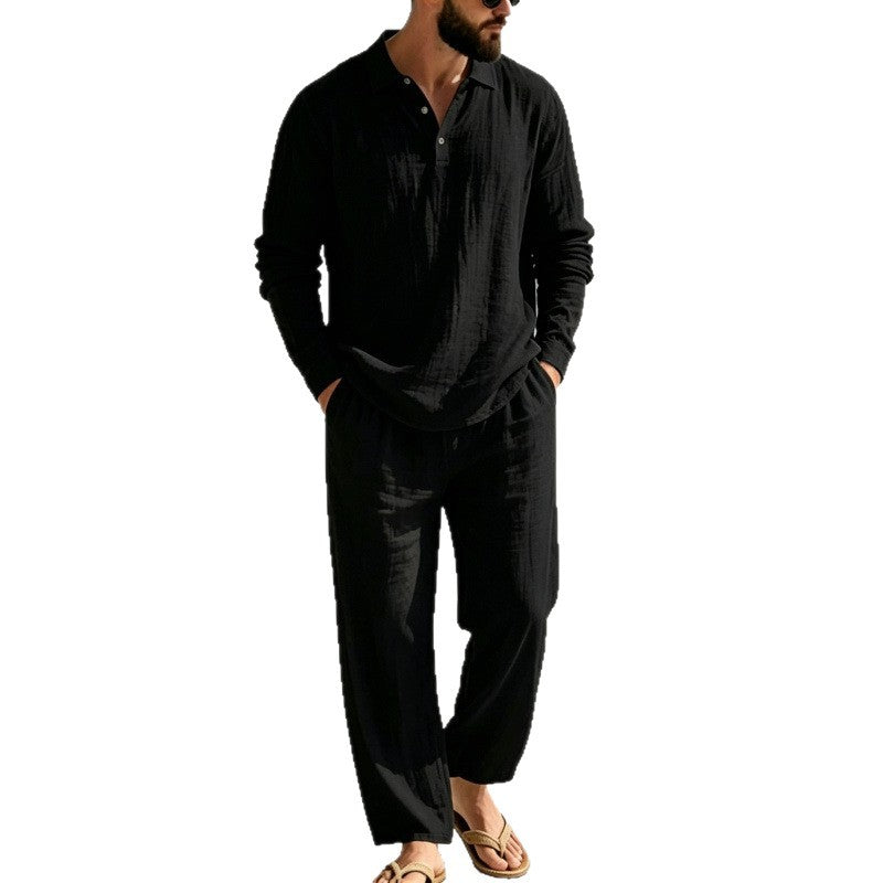 Herren Lässiger Leinen Pyjama Shop Nory