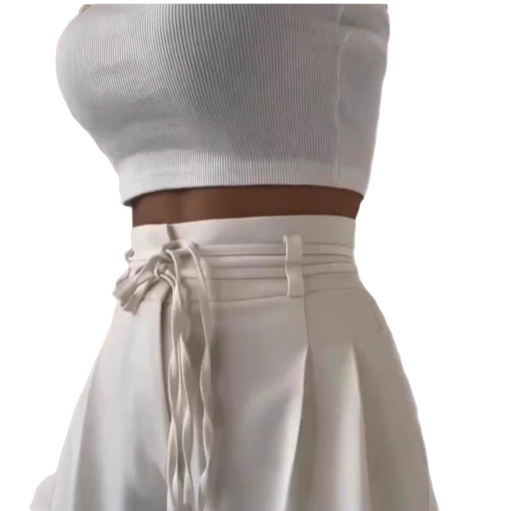 Damen Weite Hochbund-Hose mit raffinierter Drapierung