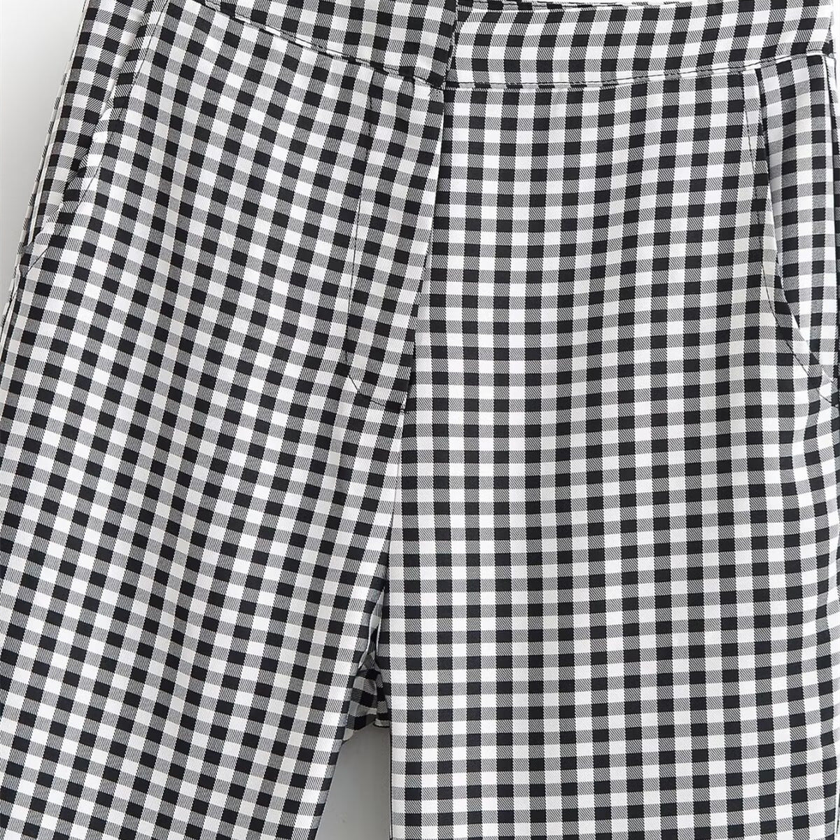 Damen karierten Hose mit lockerem Schnitt