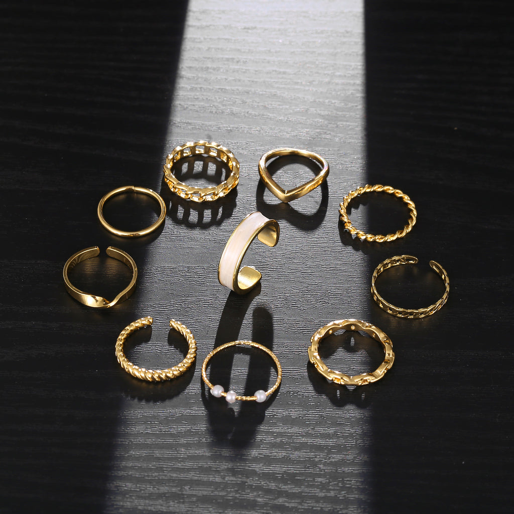 Damen Ring-Set aus hochwertigem Gold mit stilvollen Designs Shop Nory