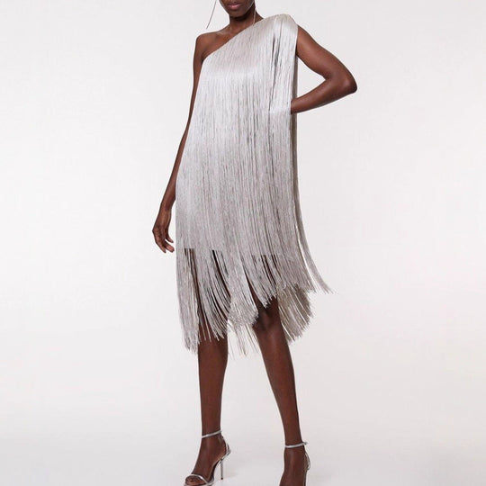 Damen Fransen-Kleid Shopnory