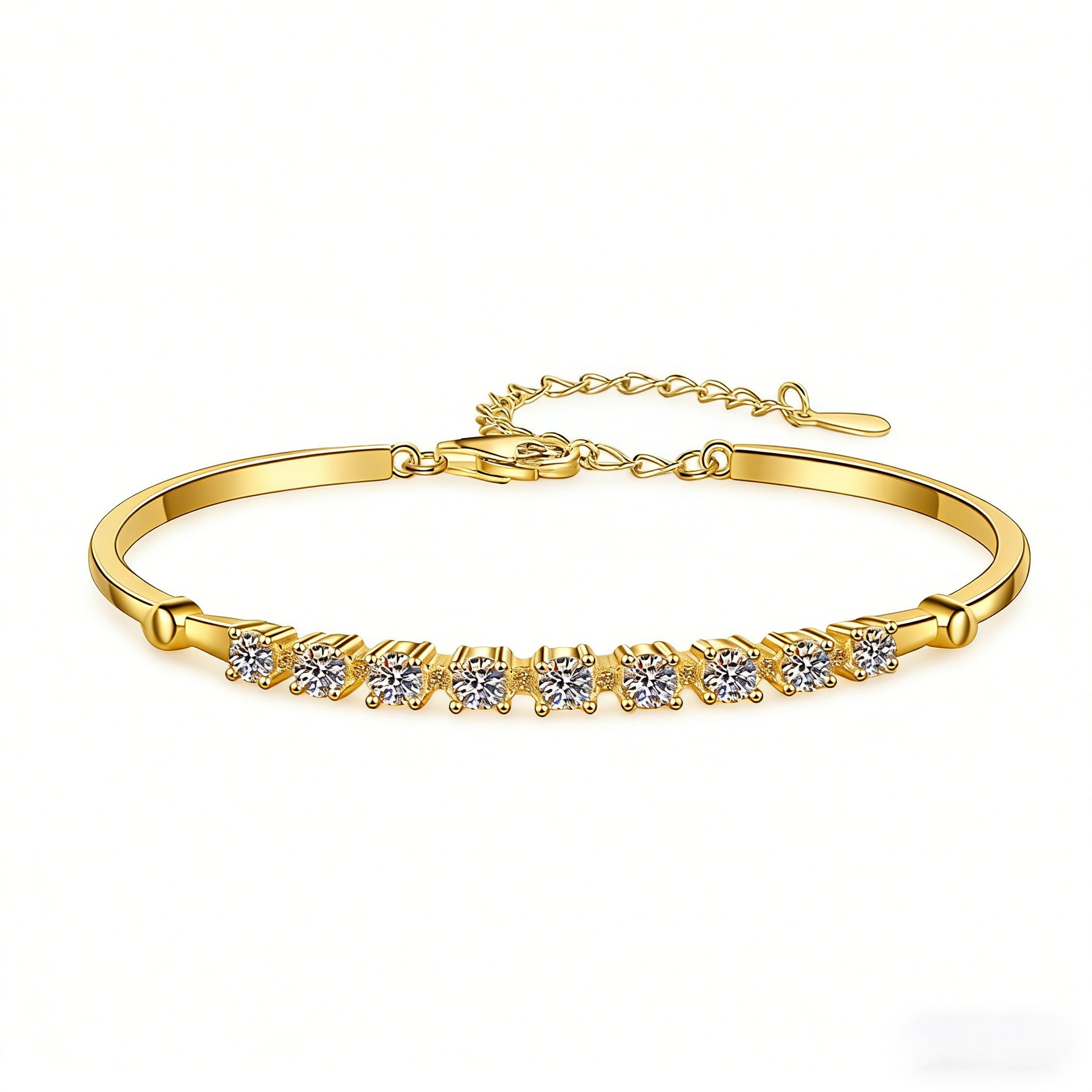 Damenarmband mit funkelnden Zirkonia-Steinen und eleganter Fassung Shop Nory