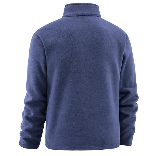 Herren Fleece-Pullover mit Troyer-Kragen und halbem Reißverschluss aus weichem Microfleece Shop Nory