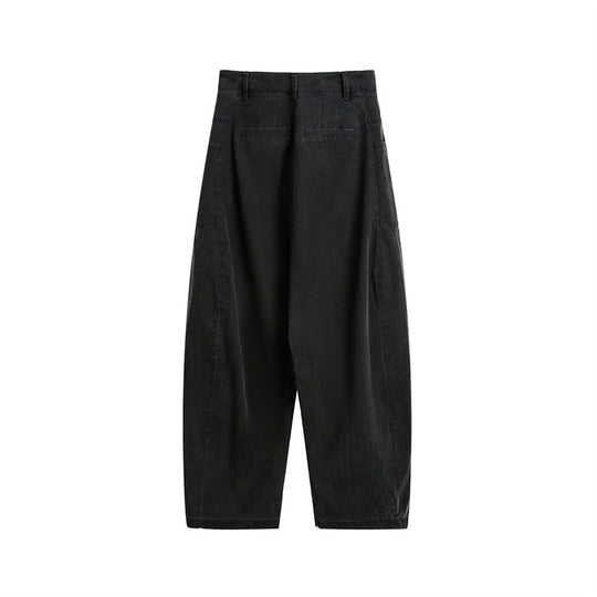 Damen Weite High‑Waist Cargo-Hose mit tiefem Schritt und aufgesetzten Seitentaschen Shop Nory