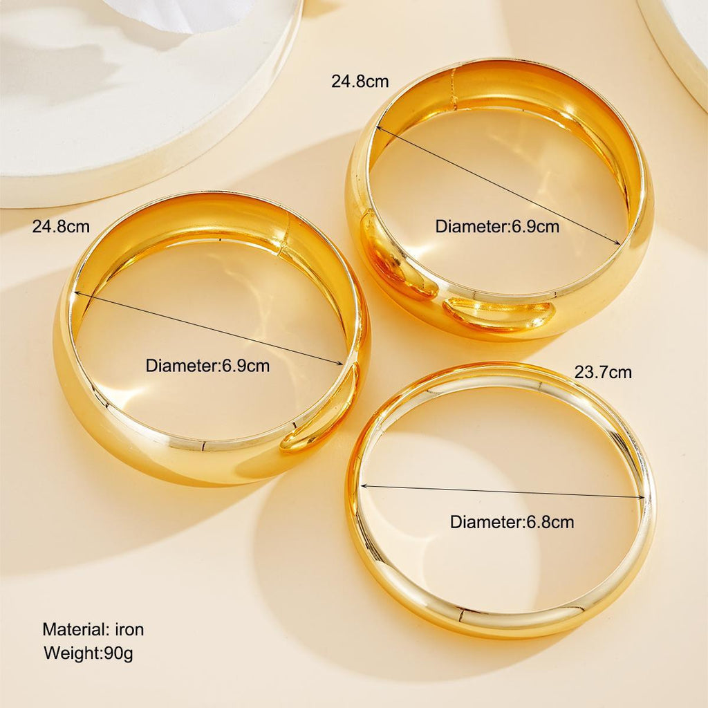 Damen Armreif-Set aus hochglänzendem Edelstahl Shop Nory