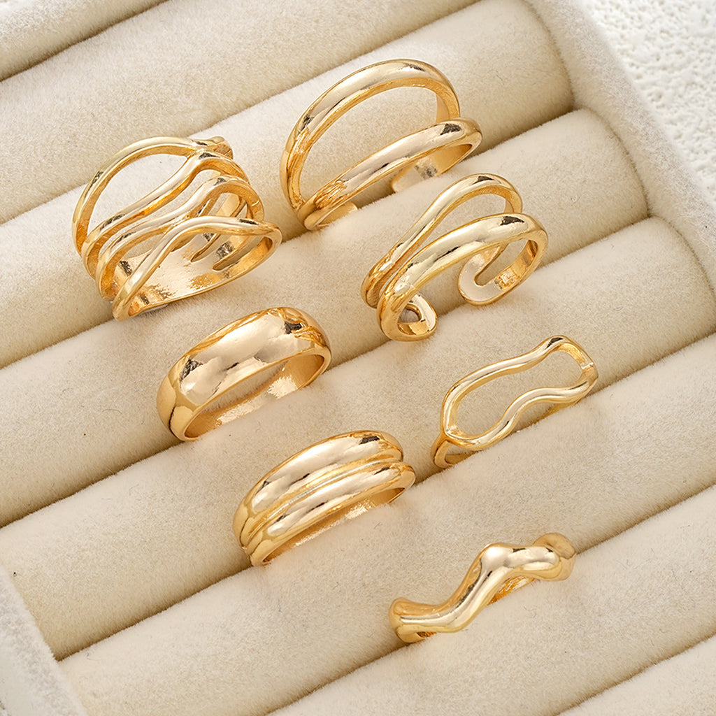 Damen Ring-Set mit kunstvollen und organischen Designs Shop Nory