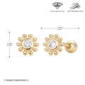 Damen Ohrstecker im floralen Design aus 925 Sterling Silber mit funkelndem Zirkon Shop Nory