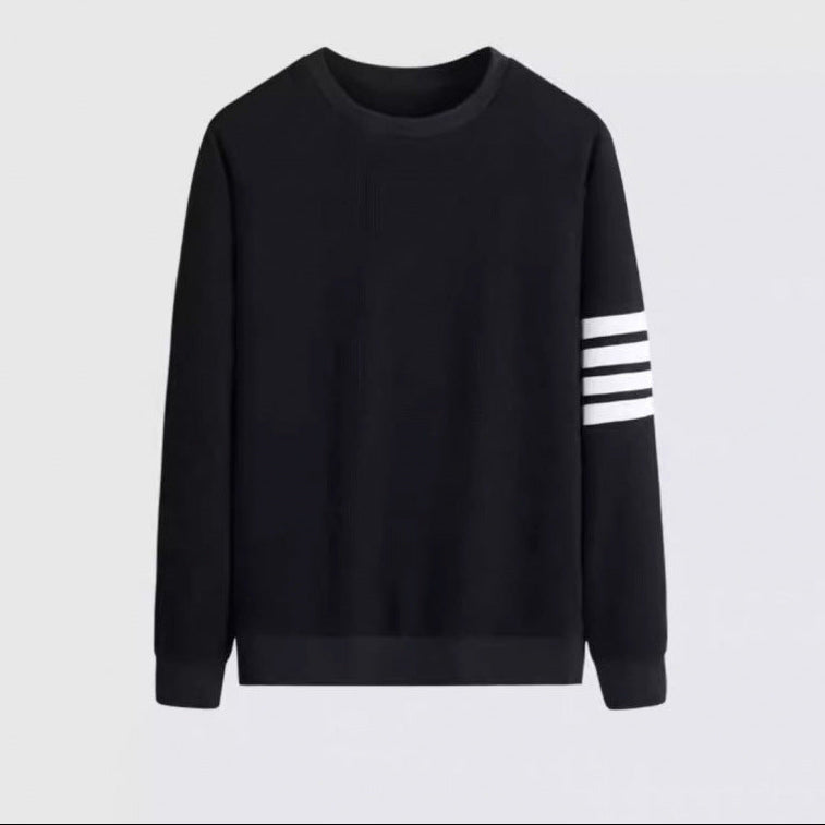 Herren modischer Sweatshirt mit sportlichem Streifen-Design Shopnory