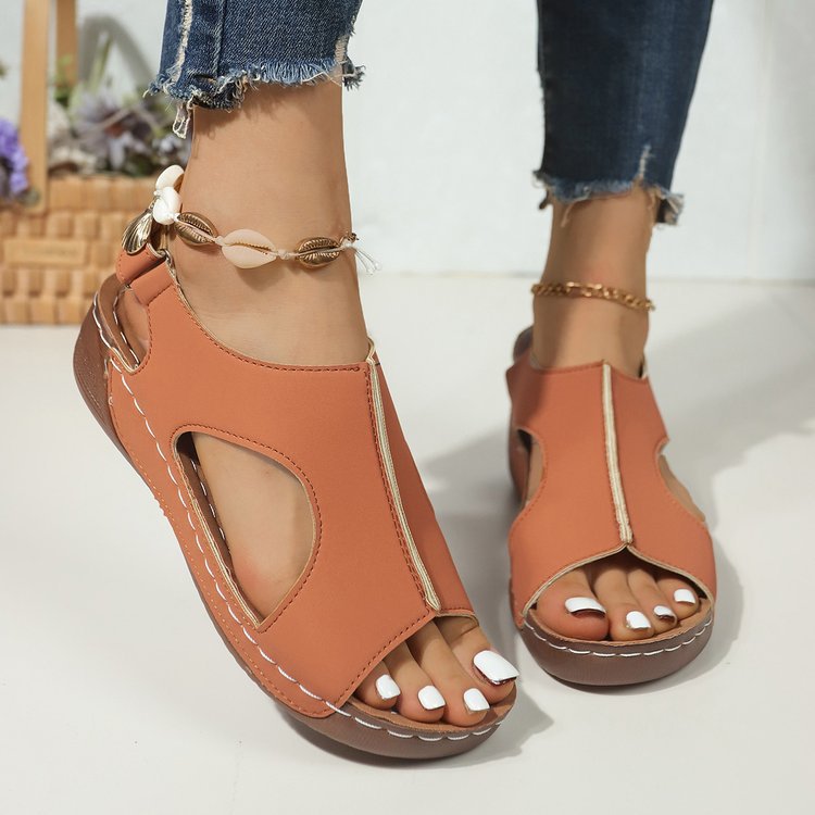 Damen Sportlich-elegante Komfort-Sandalen mit gepolstertem Fußbett und verstellbaren Klettverschlüssen Shop Nory