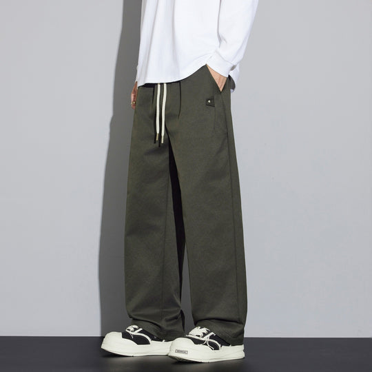 Herren Weite Relaxed‑Fit Stoffhose mit Tunnelzug & Bügelfalte Shop Nory