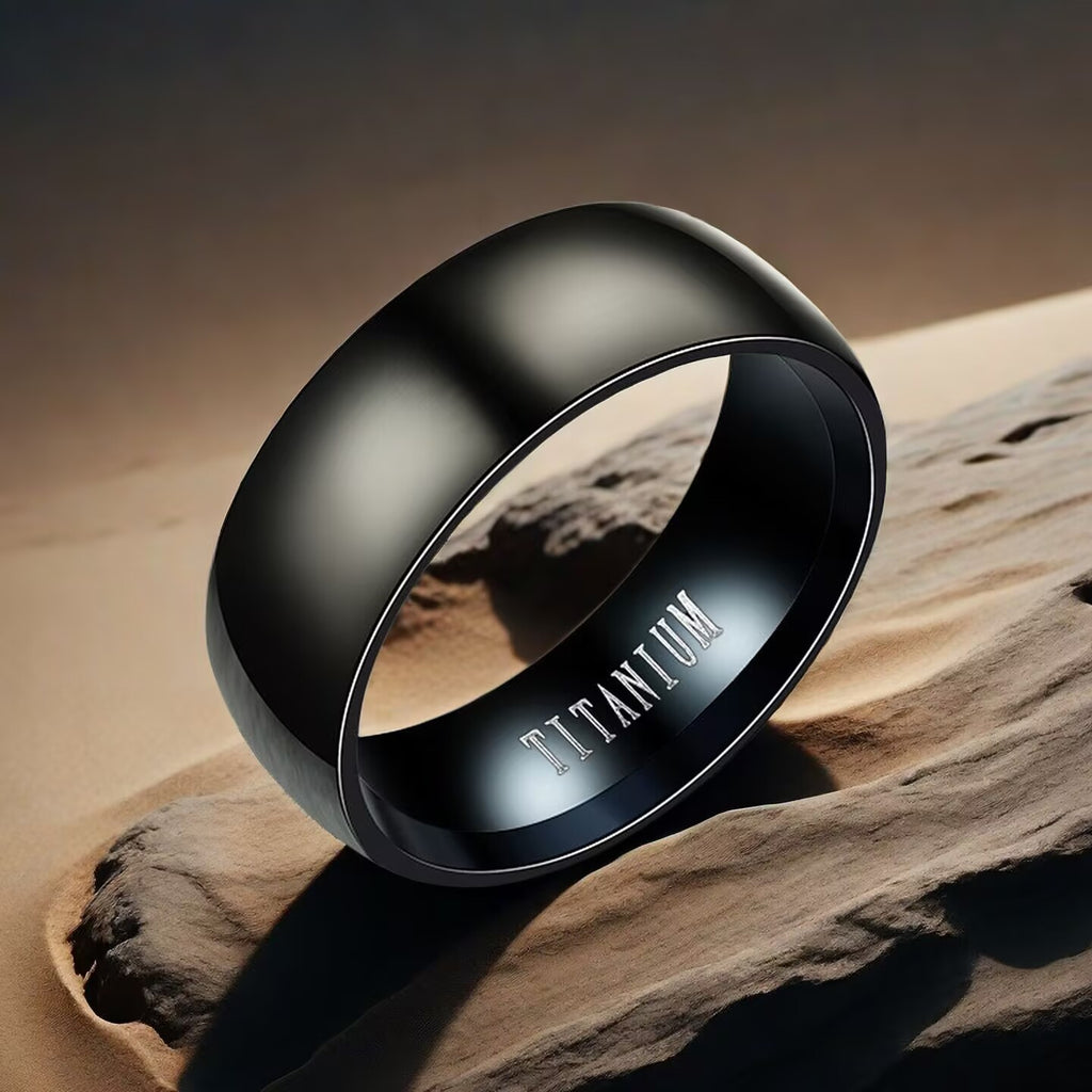 Herren Titanring mit modernem, eleganten Design Shop Nory