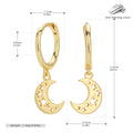 Damen Ohrhänger mit mondförmigem Design aus 925 Sterling Silber Shop Nory