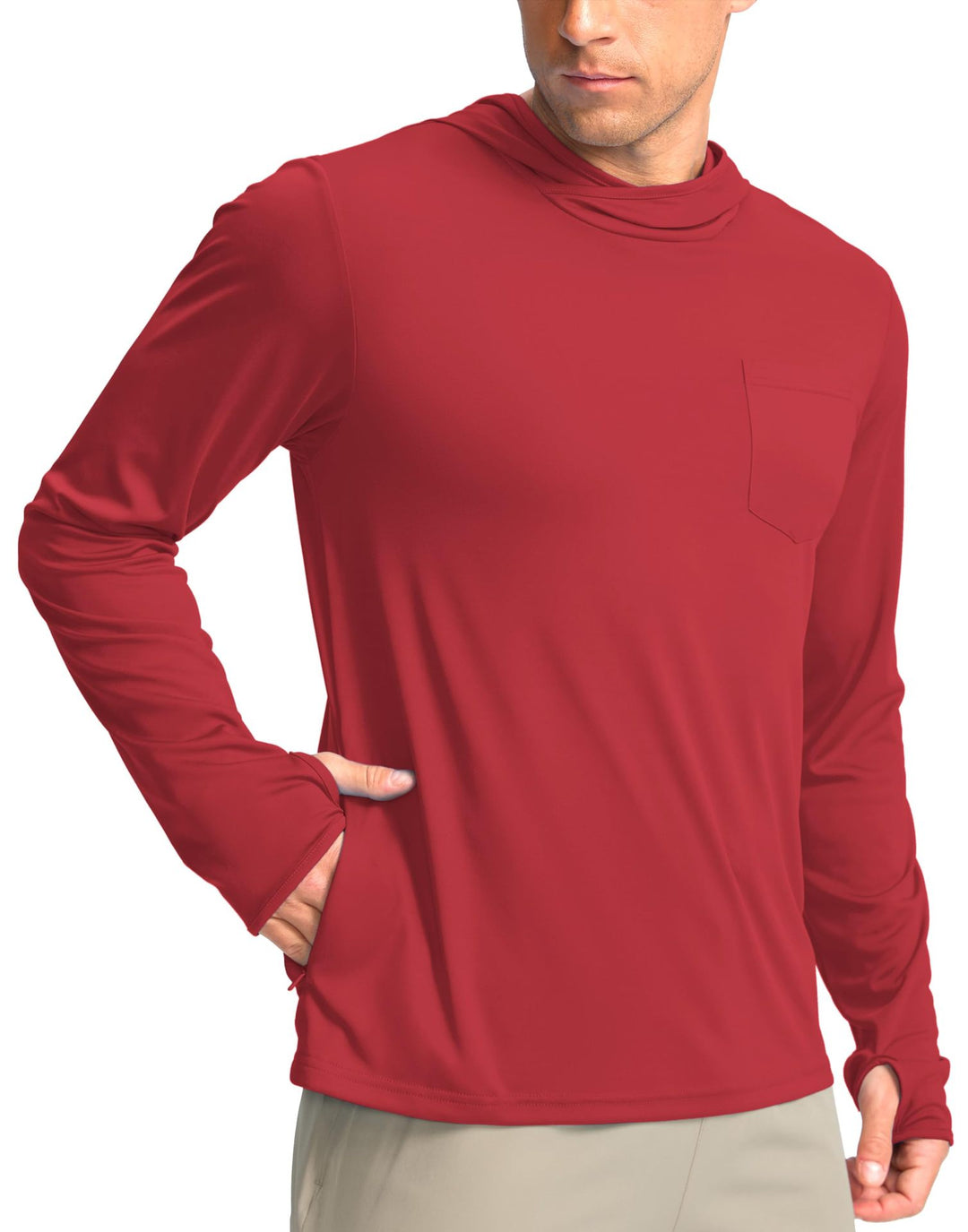 Herren Funktionsshirt mit Kapuze und Taschen