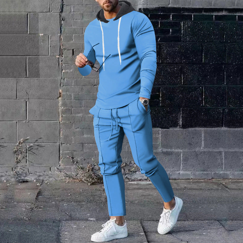 Herren nan zweiteiliges Kapuzen-Lounge-Set mit schmal geschnittenem Kapuzenpullover und tapered Jogginghose Shop Nory