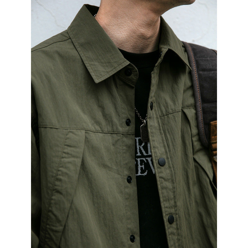 Herren Technisches Field-Overshirt im Utility-Look mit Druckknopfleiste und kastiger Passform Shop Nory