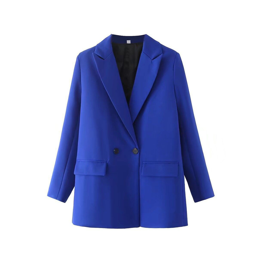 Damen Oversize Doppelreihiger Blazer mit fallendem Revers und weicher Innenfütterung Shop Nory