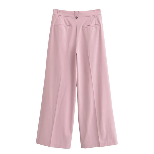 Damen Weite Bundfaltenhose im Palazzo‑Stil mit hoher Taille Shop Nory