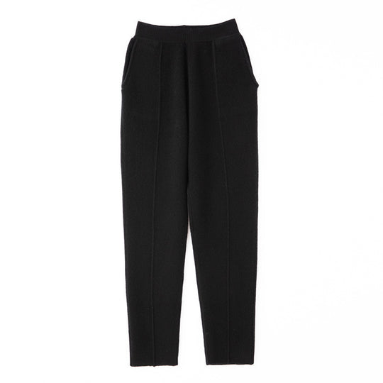 Damen Strickhose mit schmaler Beinform, elastischem Bund und Bügelfalte Shop Nory