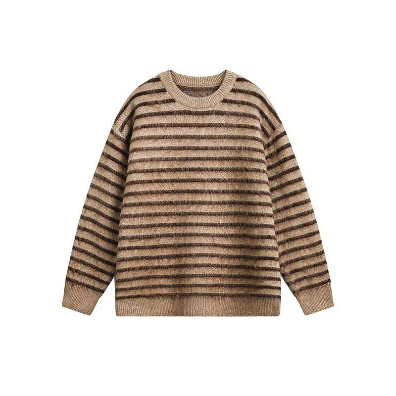 Damen Grobstrickpullover mit strukturiertem Streifenmuster Shop Nory