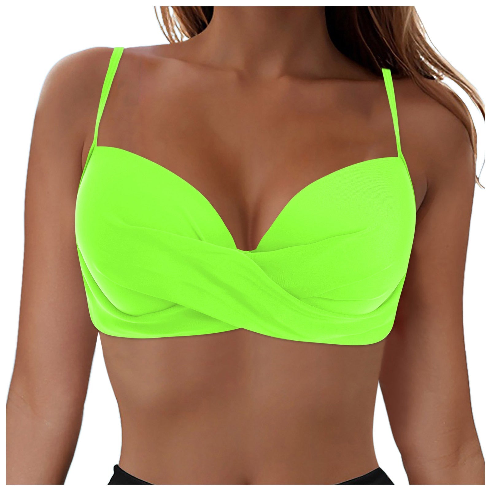Damen Elegantes Bikinioberteil mit Wickeldesign