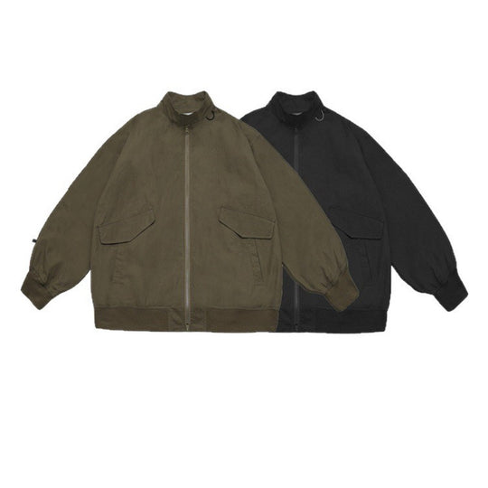 Unisex Oversize Bomberjacke im Boxy‑Cut mit aufgesetzten Taschenklappen und geripptem Saum Shop Nory