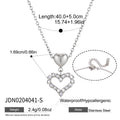 Damen Halskette mit Herzanhänger und funkelnden Zirkonia Shop Nory