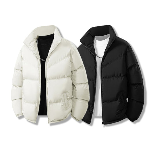 Herren Kurz gesteppte Thermo-Winterjacke mit hohem Stehkragen und winddichter Füllung Shop Nory