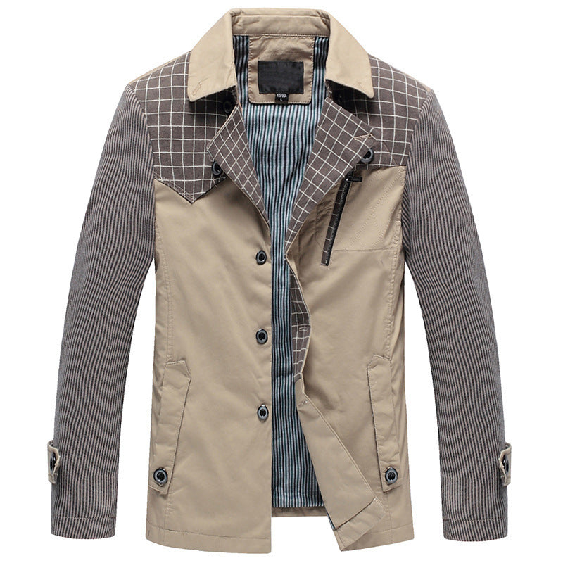 Herren Feldjacke mit Kontrast-Einsätzen und Brust-Reißverschlusstasche Shop Nory
