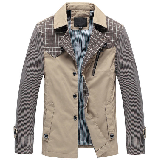 Herren Feldjacke mit Kontrast-Einsätzen und Brust-Reißverschlusstasche Shop Nory