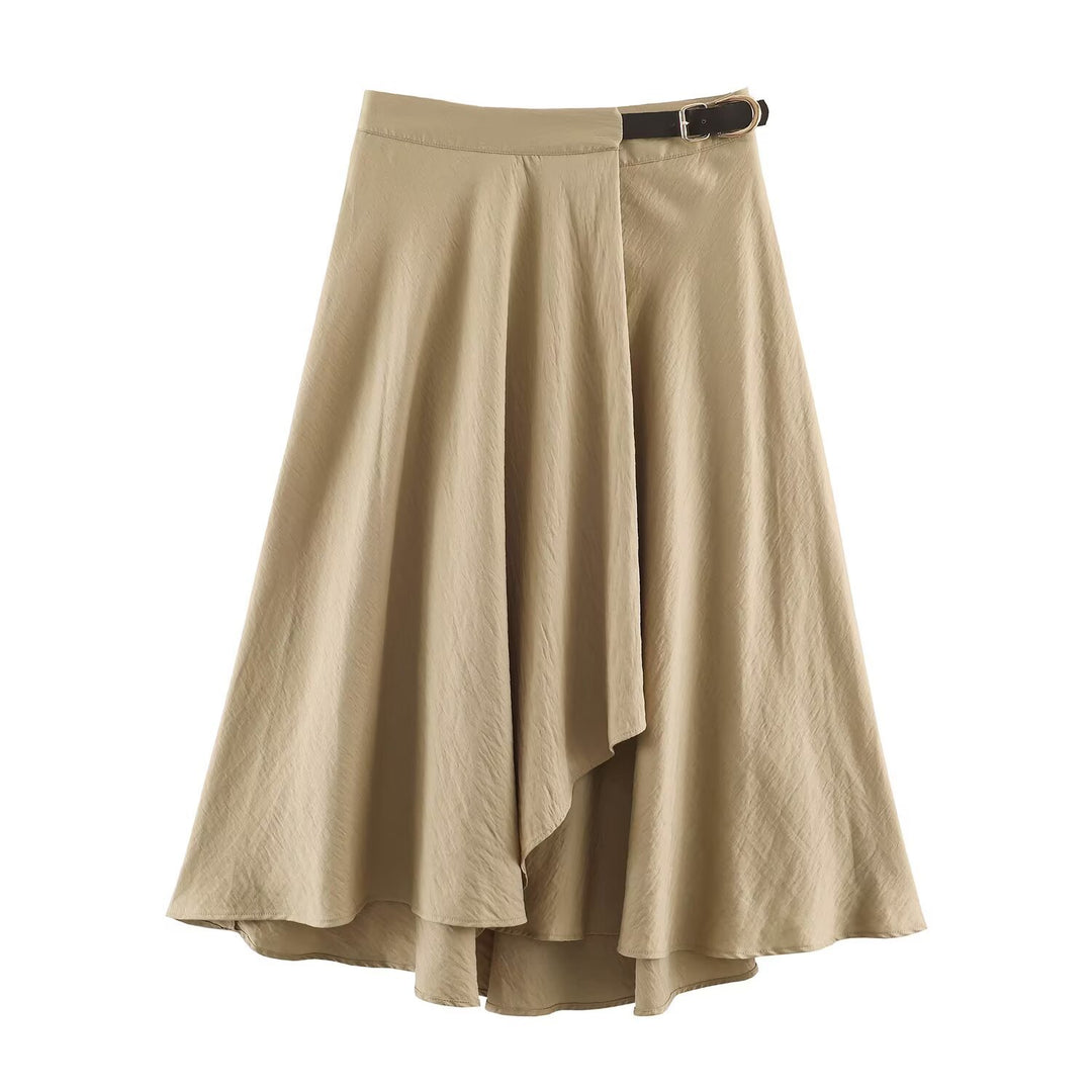 Damen Asymmetrischer Midirock mit Stufen- und High‑Low-Saum Shop Nory