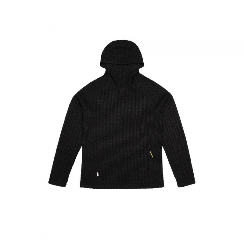 Unisex Texturierter Kapuzenpullover im Boxy‑Cut aus Waffelstrick mit Raglanärmeln und aufgesetzter Tasche Shop Nory