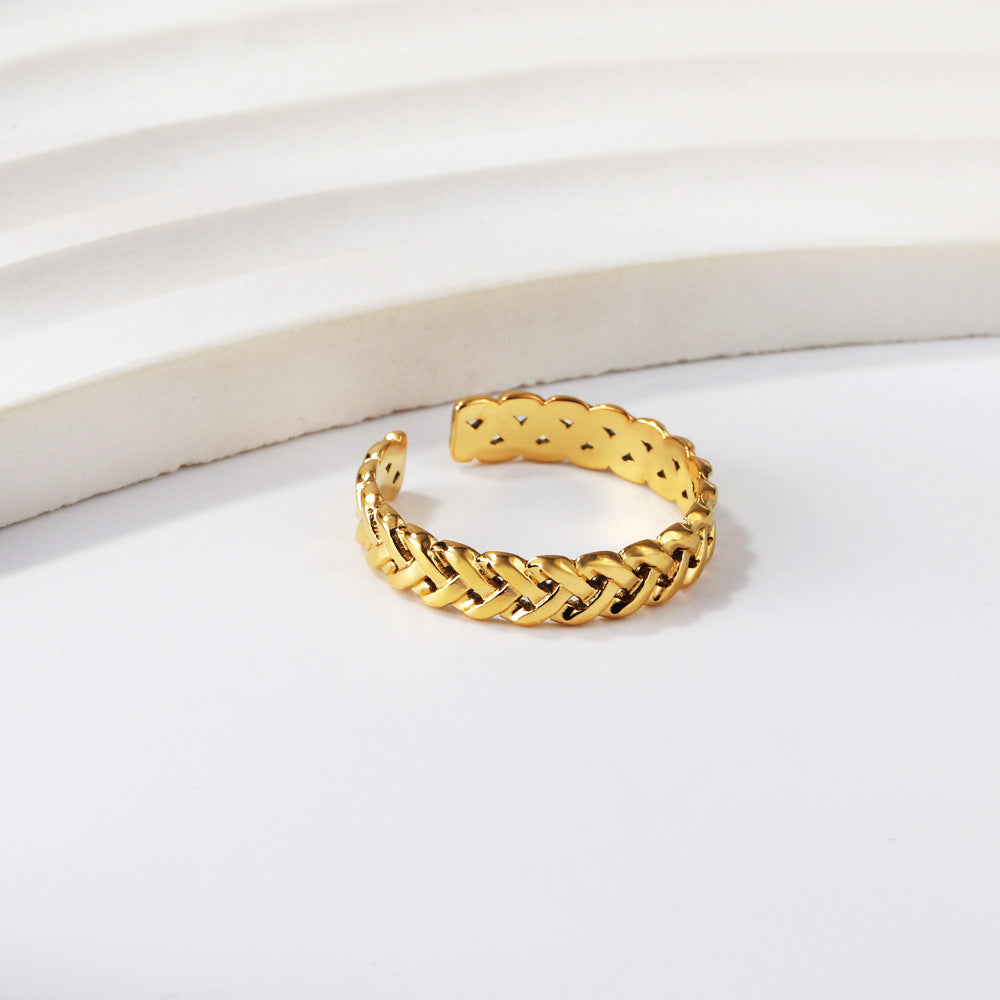 Damen stilvoller, eleganter Ring mit geschwungenem Design Shop Nory