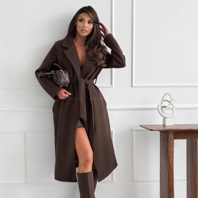 Damen Eleganter und  modischer Wollmantel