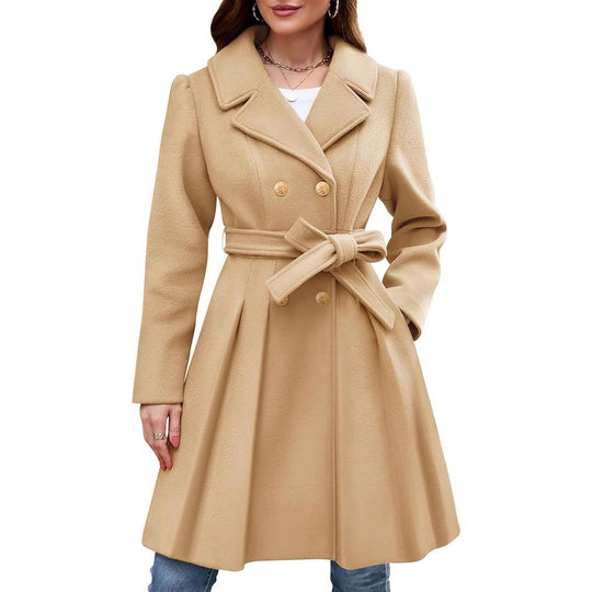 Damen Eleganter doppelreihiger Mantel