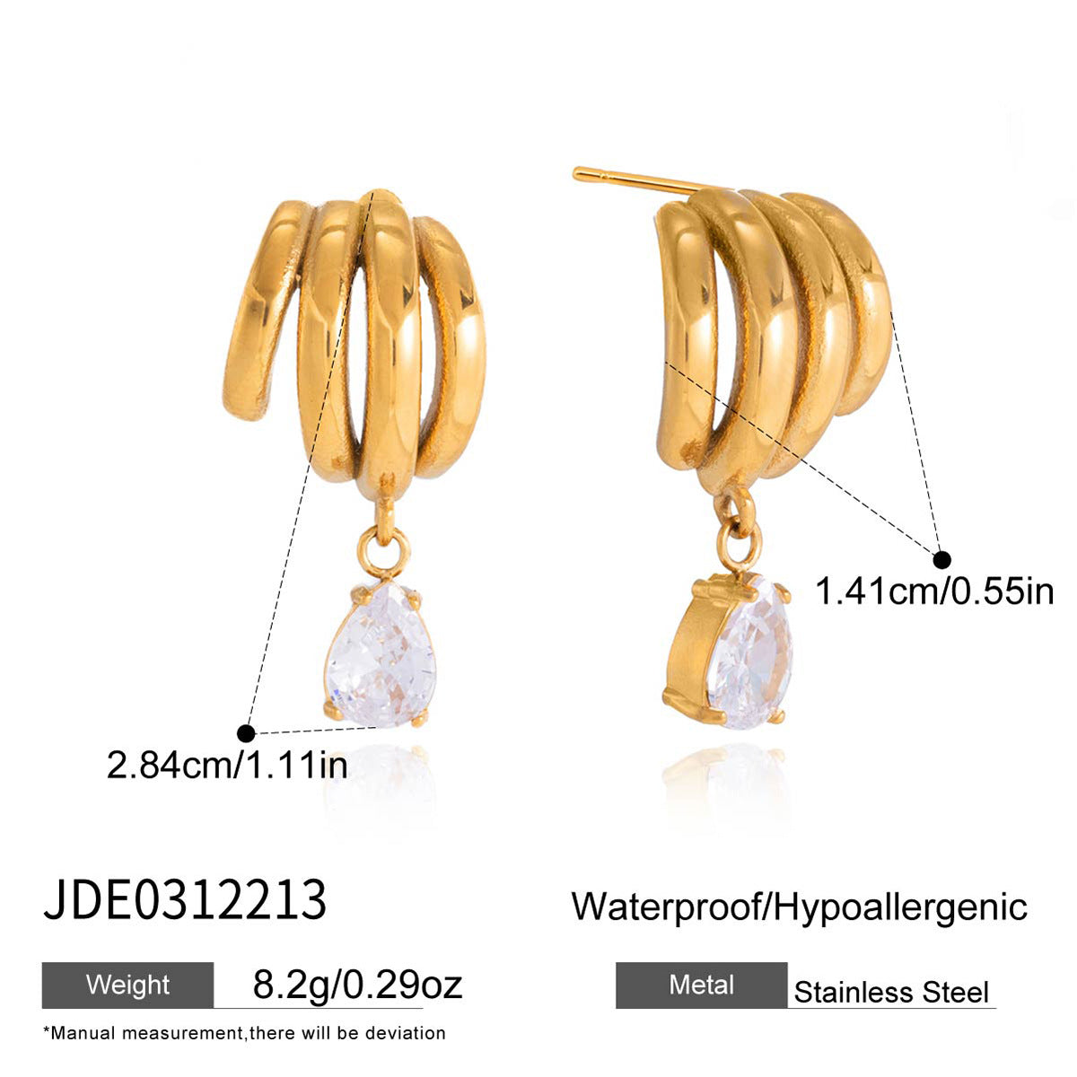 Damen Ohrhänger mit exquisite Ohrspiralen und funkelndem Zirkonia Shop Nory