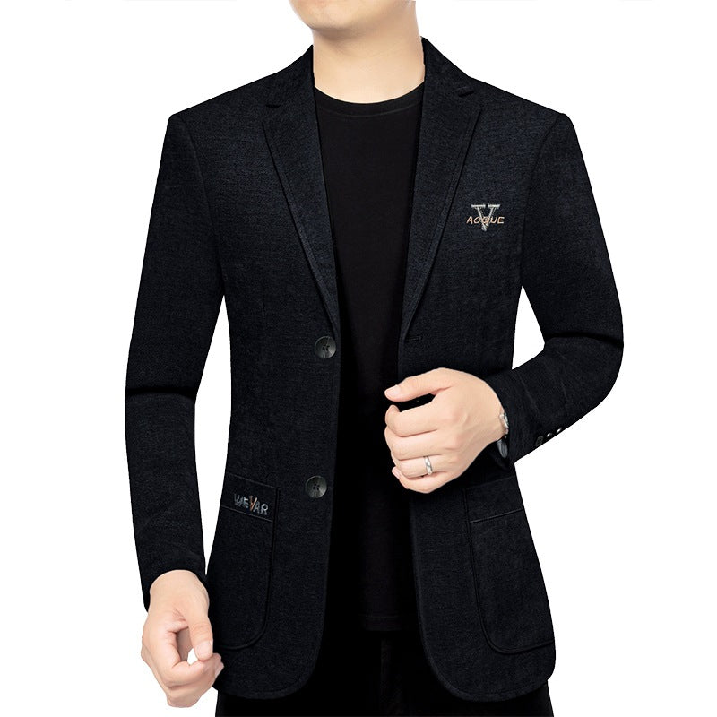 Herren Casual-Sakko in Denimoptik mit Slim-Fit und aufgesetzten Taschen Shop Nory
