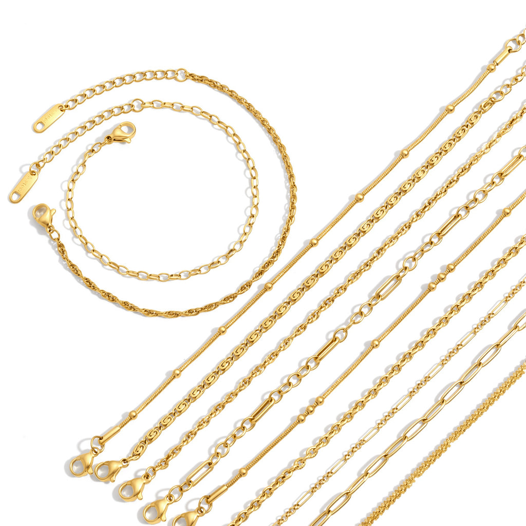 Damen Halskette mit verstellbarem Design aus hypoallergenem Edelstahl Shop Nory