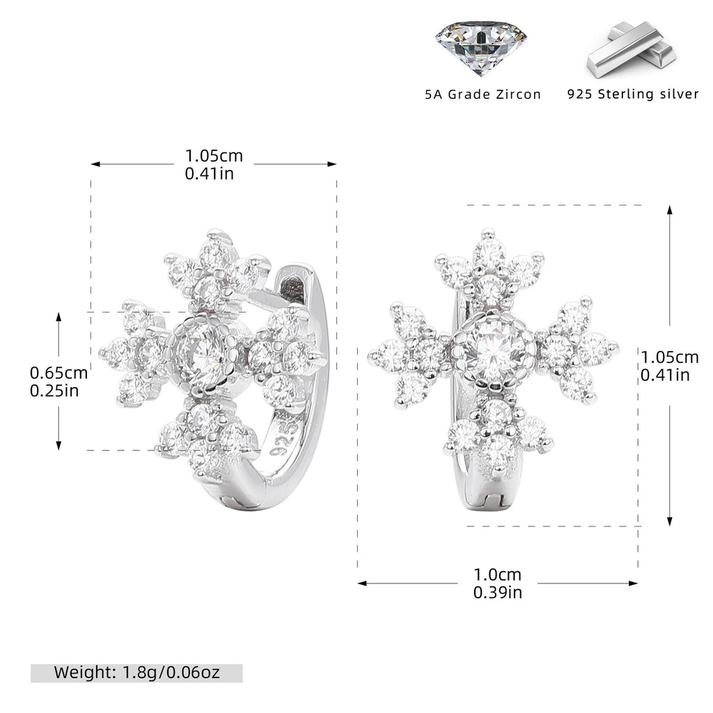 Damen Ohrhänger mit funkelndem Zirkon und goldfarbener 925 Sterlingsilber-Fassung Shop Nory