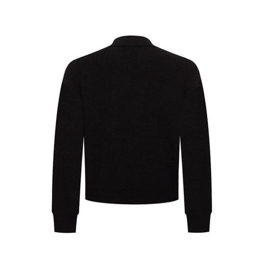 Herren Doppelreihige Strickcardigan mit Hemdkragen und Rippbündchen Shop Nory