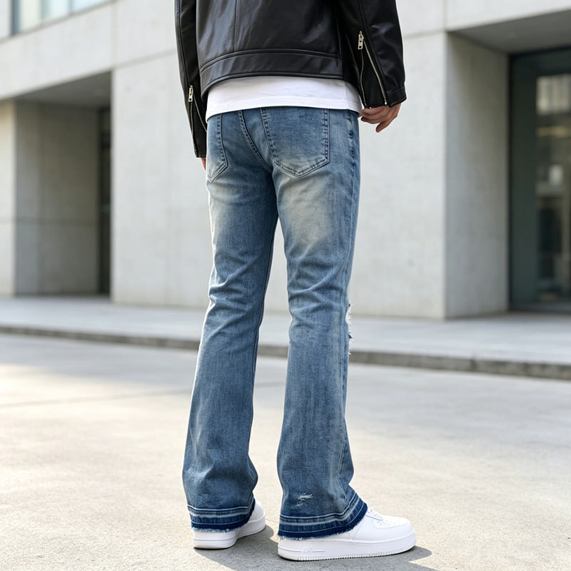 Herren Ripped Slim-Fit Jeans mit modischen Details Shop Nory