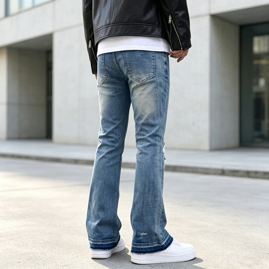 Herren Ripped Slim-Fit Jeans mit modischen Details Shop Nory